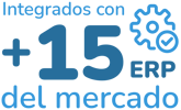 Integrable con más de 15 ERP Integrable con más de 15 ERP