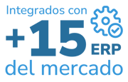 Integrado a más de 15 ERPs
